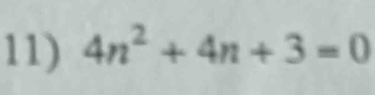 4n^2+4n+3=0