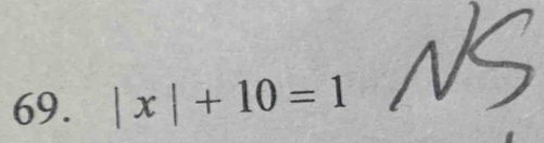 |x|+10=1