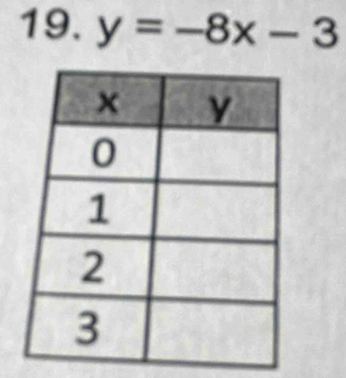 y=-8x-3