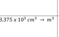 3.375* 10^3cm^3 m^3