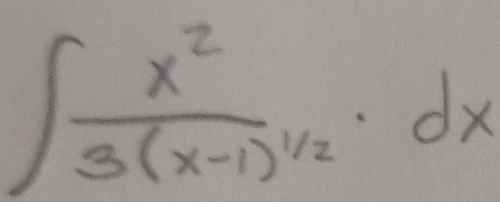 ∈t frac x^23(x-1)^1/2· dx