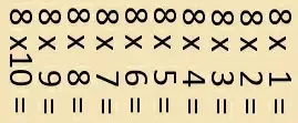 8* 1=
8* 2=
8* 3=
8* 4=
8* 5=
8* 6=
8* 7=
8* 8=
8* 9=
8* 10=