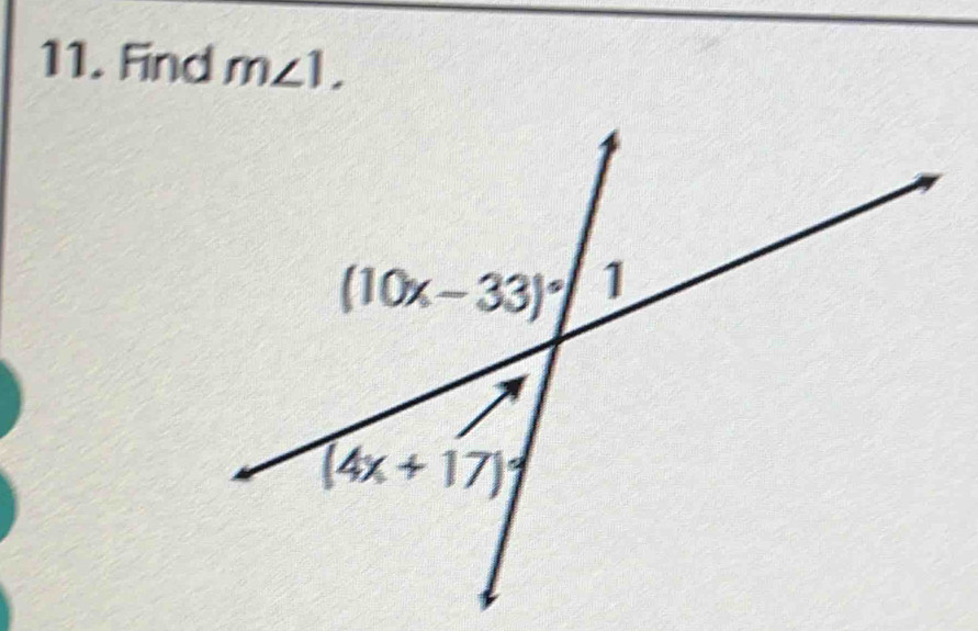 Find m∠ 1,