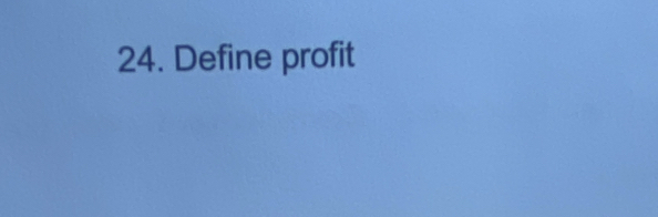 Define profit