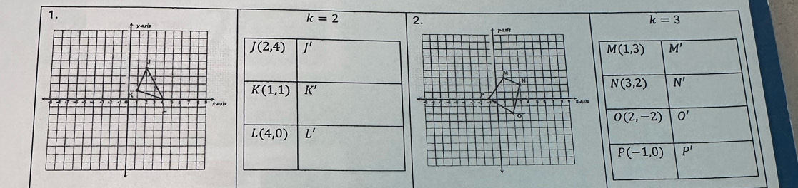 k=2 k=3