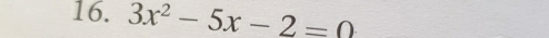 3x^2-5x-2=0