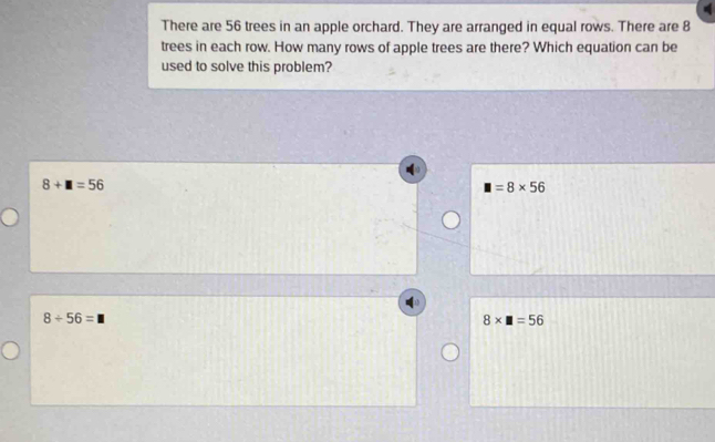 Solved: There are 56 trees in an apple orchard. They are arranged in ...