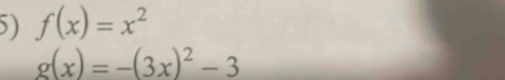 f(x)=x^2
g(x)=-(3x)^2-3