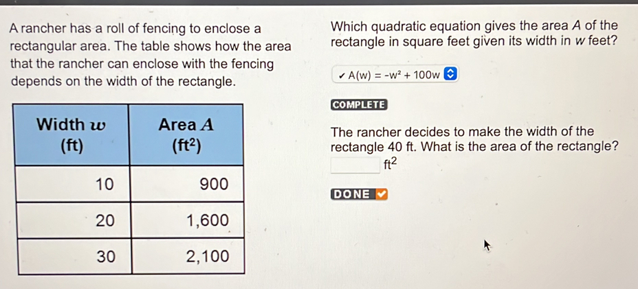 Solved: A rancher has a roll of fencing to enclose a Which quadratic ...
