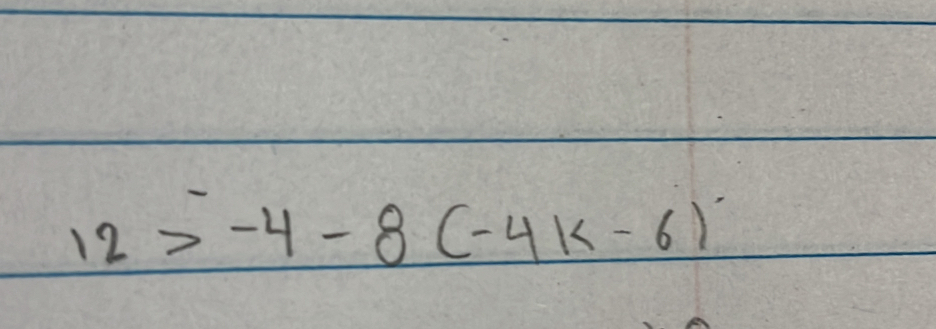 12>-4-8(-4k-6)