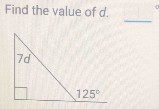 Find the value of d.
。
_