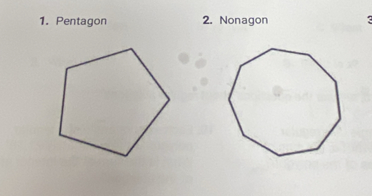 Pentagon 2. Nonagon