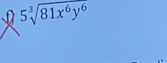 5sqrt[3](81x^6y^6)