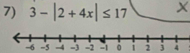 3-|2+4x|≤ 17
X
0 1 2 3