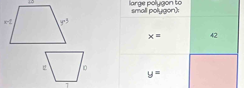 large polygon to 
small polygon):
x=
42
y=