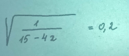 sqrt(frac 1)15-42=0.2