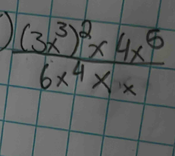 frac (3x^3)^2* 4x^66x^4* x