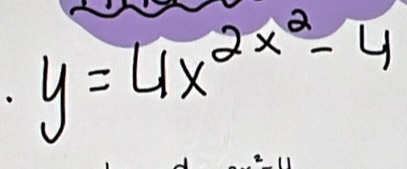 y=4x^(2x^2)-4