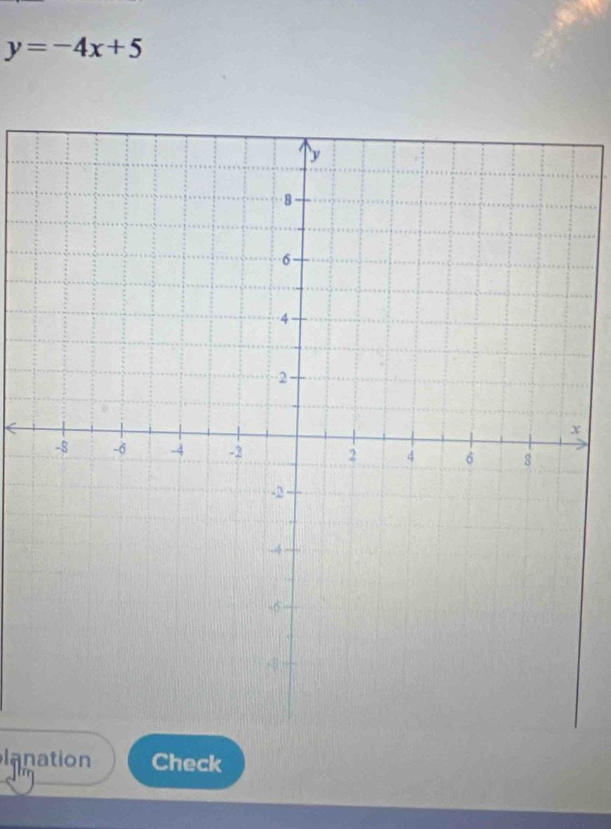 y=-4x+5
lanation Check