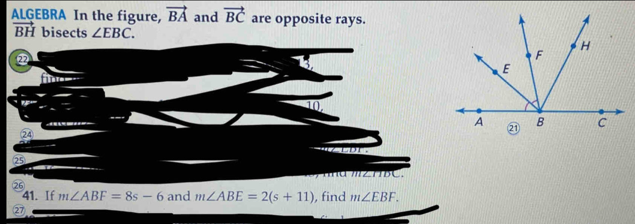 Solved: ALGEBRA In the figure, vector BA and vector BC are opposite ...