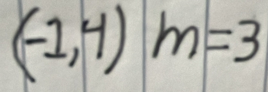 (-1,4)m=3