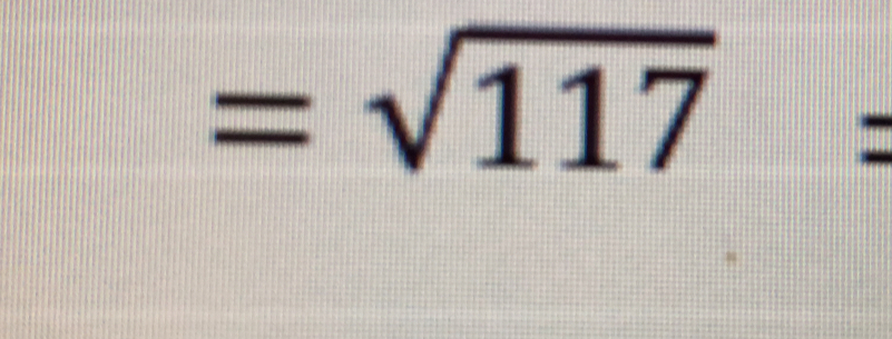 =sqrt(117)=