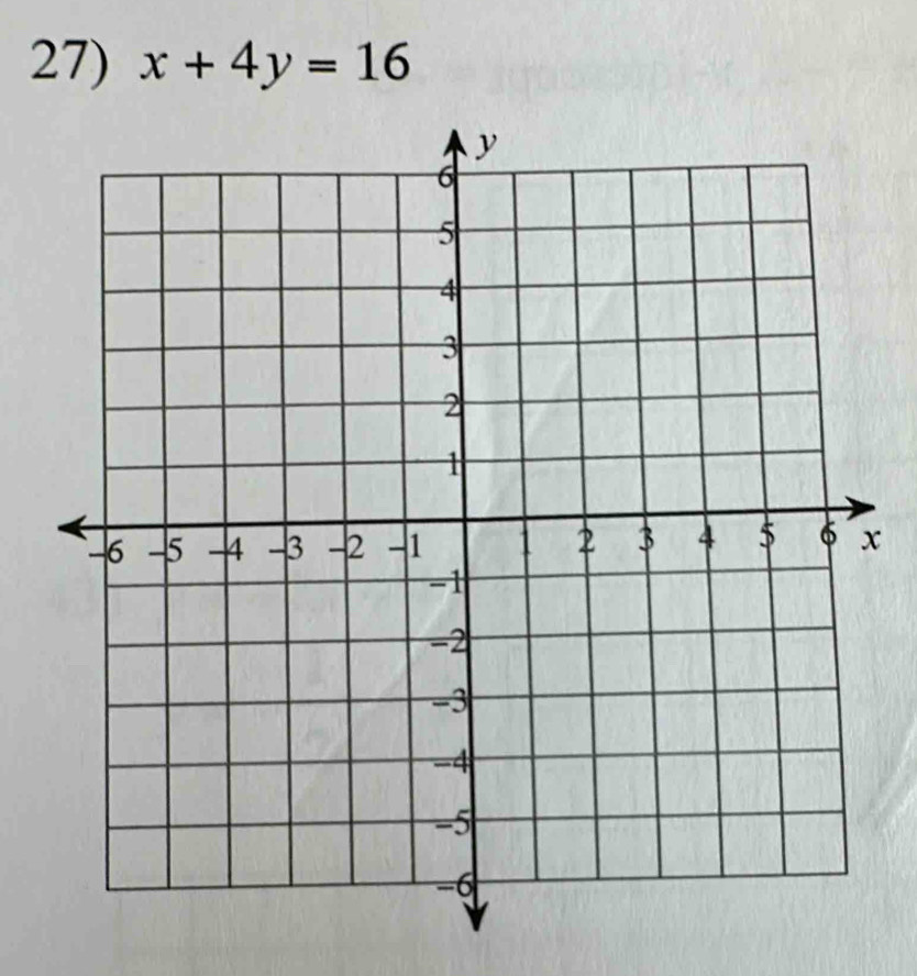 x+4y=16
x