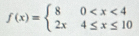 f(x)=beginarrayl 80