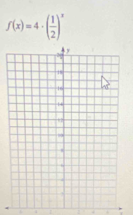 f(x)=4· ( 1/2 )^x
6 4 2 3 4 6 Y