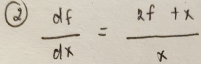  df/dx = (2f+x)/x 