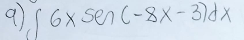 9 ∈t 6xsec (-8x-3)dx