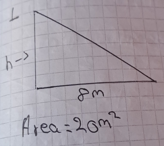 Area =20m^2