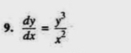  dy/dx = y^3/x^2 