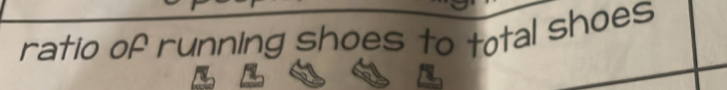 ratio of running shoes to total shoes