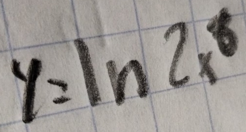 y=ln 2x^8