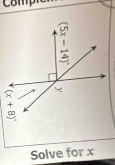 com 
Solve for x