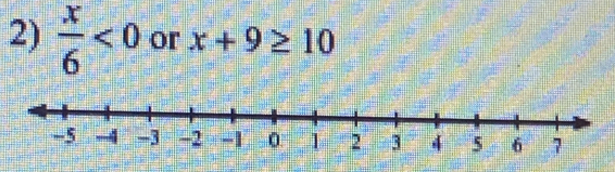  x/6 <0</tex> or x+9≥ 10