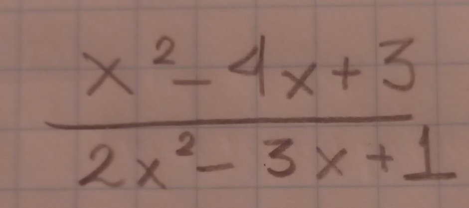  (x^2-4x+3)/2x^2-3x+1 