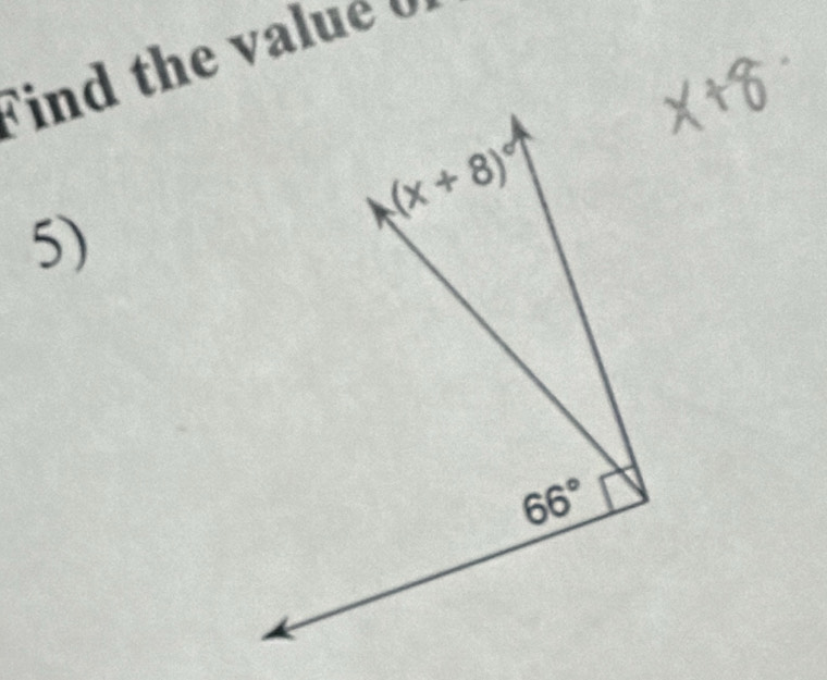 Find the value 
5)