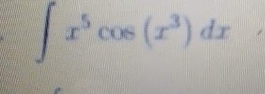 ∈t x^5cos (x^3)dx