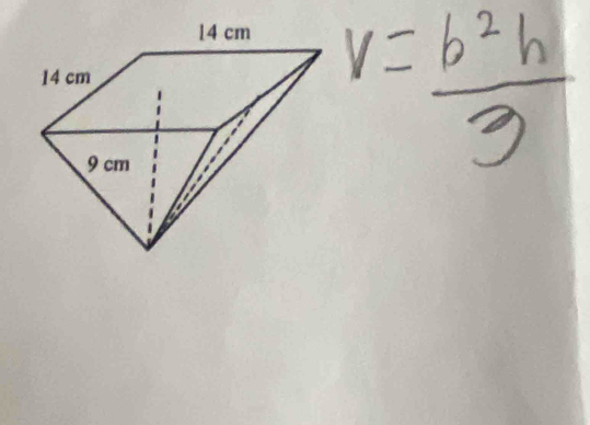 V= b^2h/3 