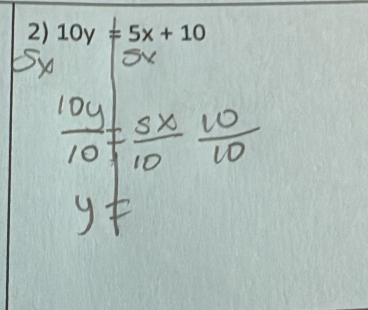 10y=5x+10