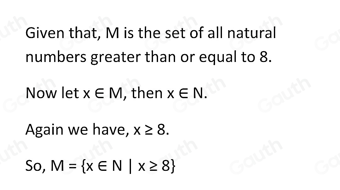 Solved: Use the variable x to write the set in set-builder notation ...