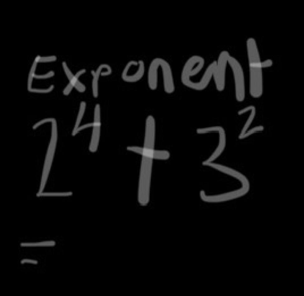 Exponent
2^4+3^2