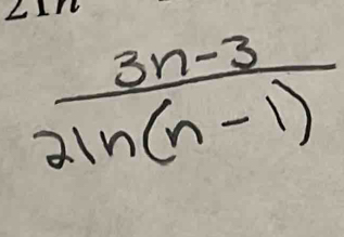  (3n-3)/2ln (n-1) 