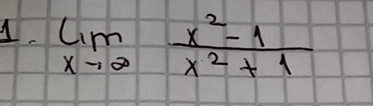 limlimits _xto 2 (x^2-1)/x^2+1 