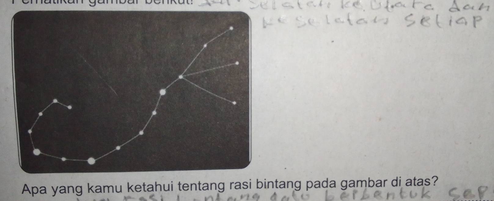 Apa yang kamu ketahui tentang rasi bintang pada gambar di atas?