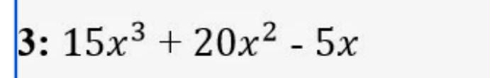 3:15x^3+20x^2-5x