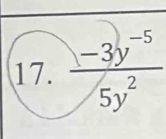  (-3y^(-5))/5y^2 