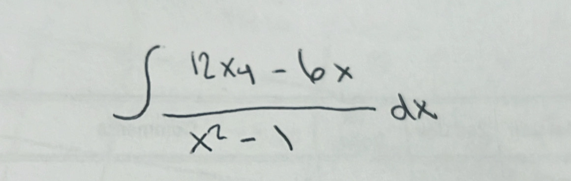 ∈t  (12xy-6x)/x^2-1 dx